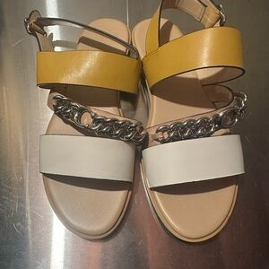 Coach Yellow and White Women's Sandals